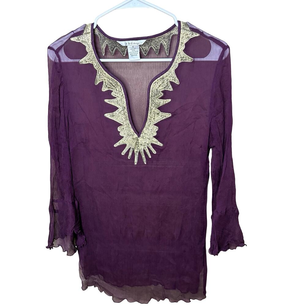 Z.B.D Design VINTAGE 100% silk blouse